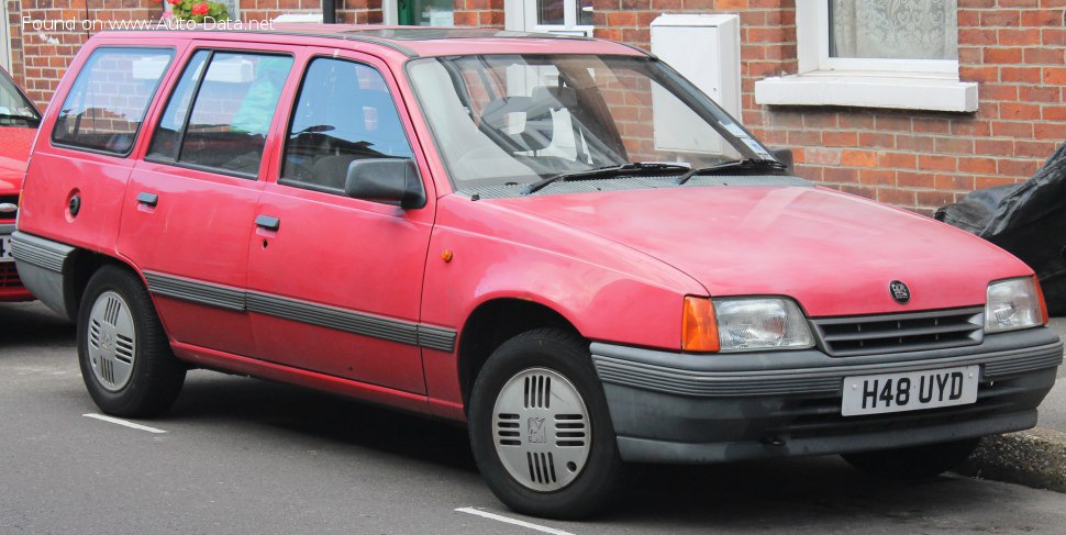 Specifications: Vauxhall Astra Mk II Estate 1.7 D (57 Hp) 1989, 1990, 1991