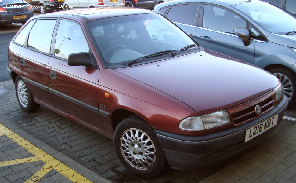 Specifications: Vauxhall Astra Mk III CC 1.4 iS (82 Hp) 1991, 1992, 1993, 1994