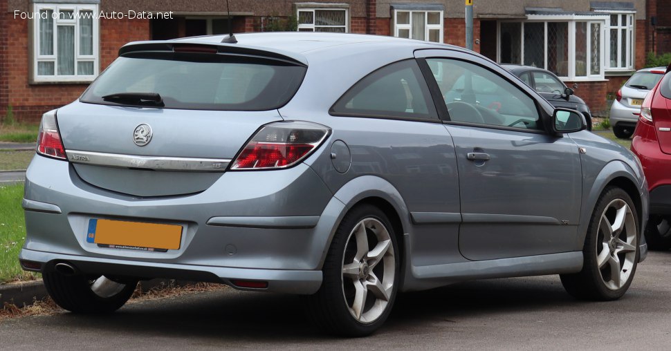 Specifications: Vauxhall Astra Mk V CC Sport Hatch 1.8i (125 Hp) 2005, 2006, 2007, 2008, 2009, 2010