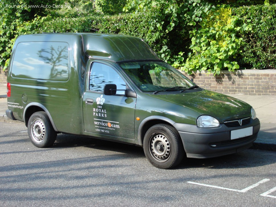 Specifications: Vauxhall Combo B 1.4 (82 Hp) 1993, 1994, 1995, 1996, 1997, 1998, 1999, 2000, 2001