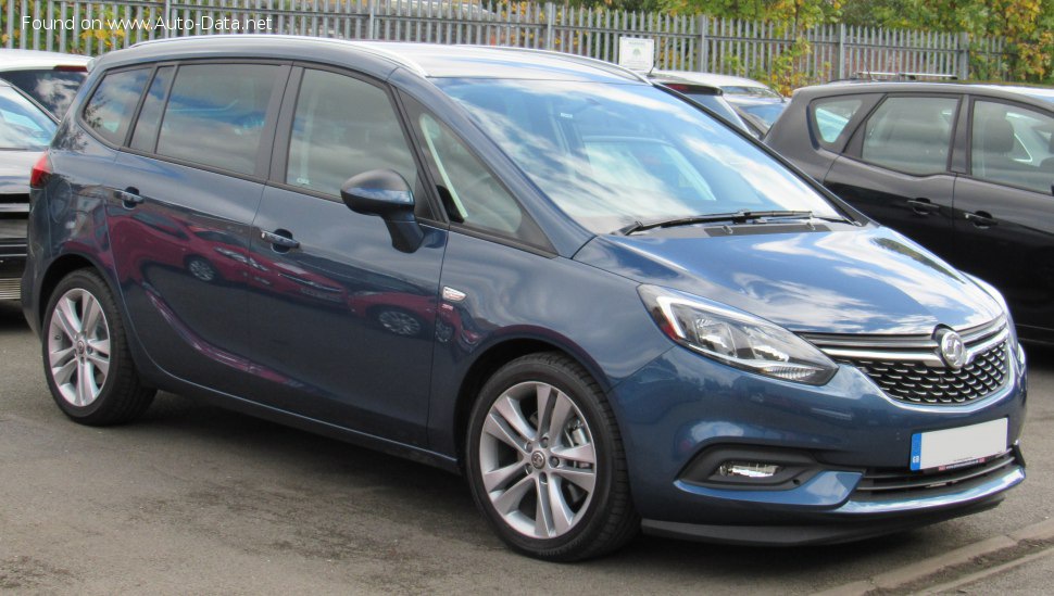 Specifications: Vauxhall Zafira C Tourer (facelift 2016) 2.0 CDTi (170 Hp) StartStop Automatic 2016, 2017, 2018