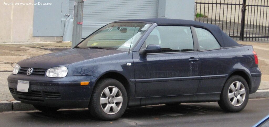 Specifications: Volkswagen Golf IV Cabrio 2.0i (116 Hp) 1998, 1999, 2000, 2001, 2002