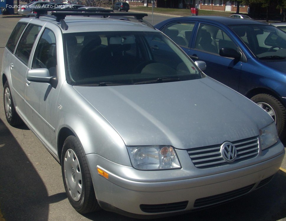 Specifications: Volkswagen Jetta IV Wagon 2.3 VR5 (150 Hp) 1998, 1999, 2000, 2001, 2002, 2003, 2004, 2005