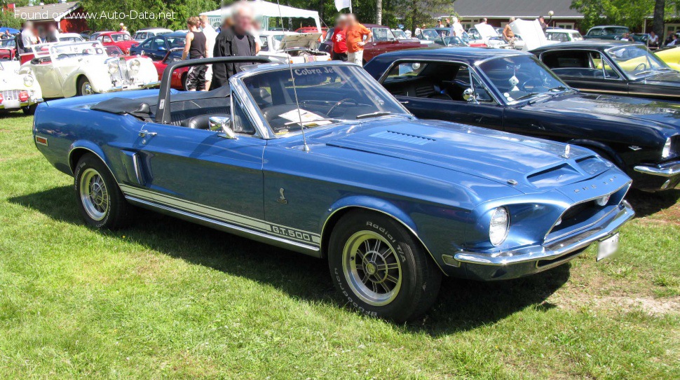 Specifications: Ford Shelby I Cabrio Cobra GT 500 7.0 V8 (365 Hp) Automatic 1968, 1969, 1970